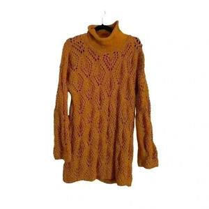Vintage One Size Grunge Chunky Cable Knit Sweater Dress